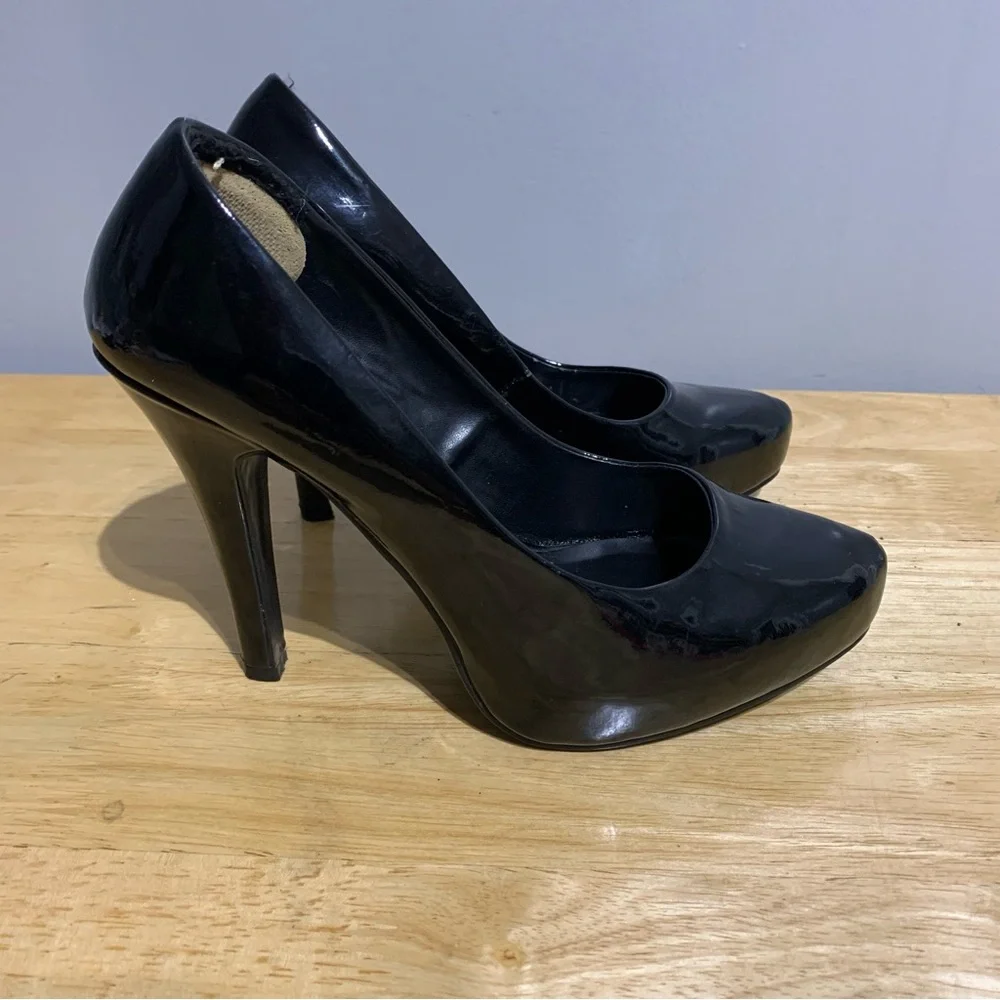 My Delicious‎ Shoes Women’s Eiffel-H Black Classic Pump Heel Size 7.5 - Picture 2 of 7